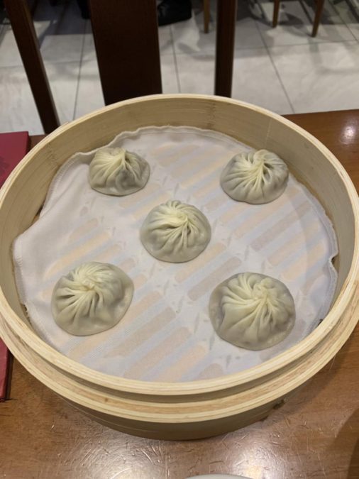 Soup dumplings at Din Tai Fung in Taiwan