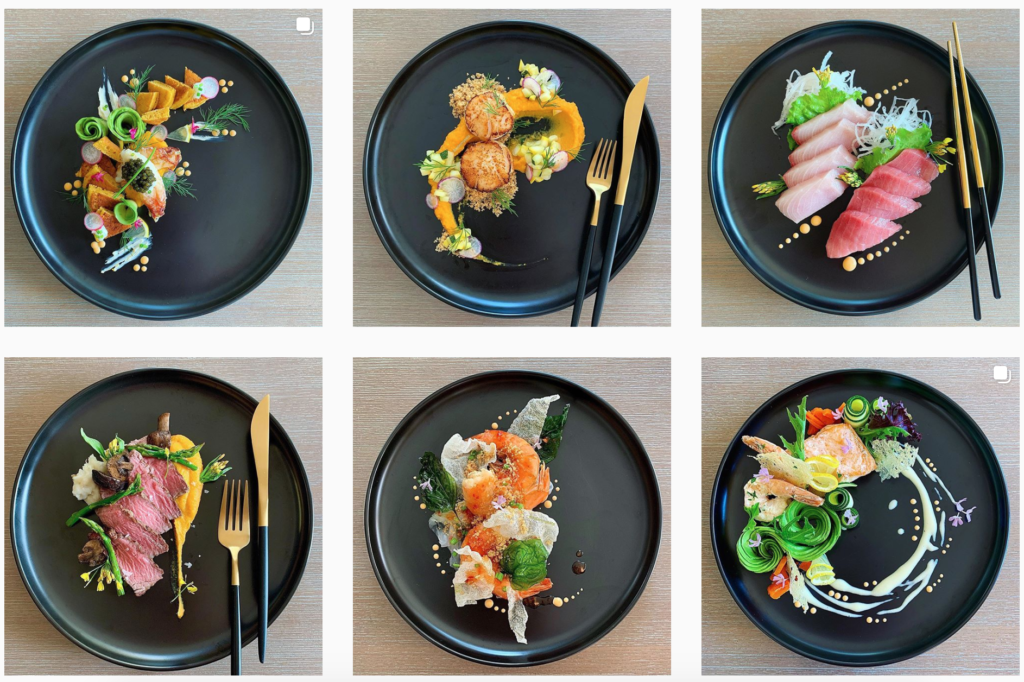 plating food for yacht chefs