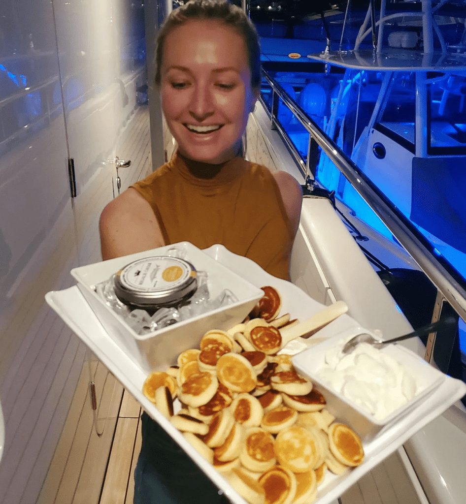 yacht chef Nina Wilson AKA thecrewchef and YouTuber